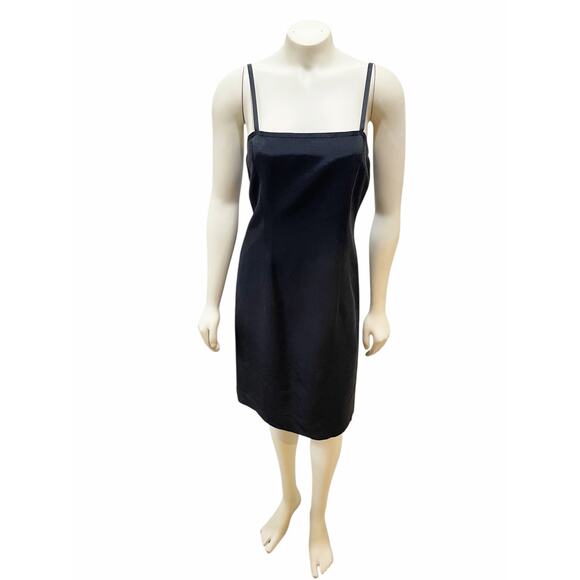 Douglas Hannant Insignia Little Black Dress Minimal Tor Back Sz 6 - Picture 2 of 10